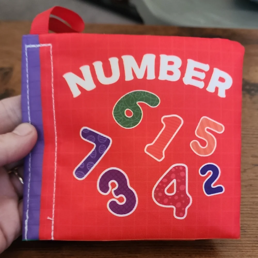 Colorful Number Soft Book 1pc Montessori Themed Tear Resistant Cloth & Washable